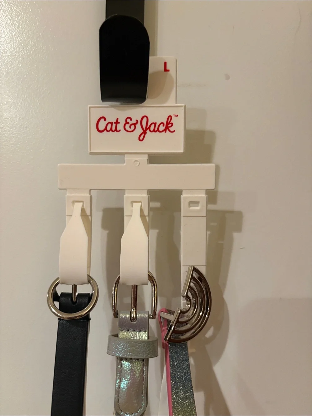 Cat & Jack Black, Silver & Pink Belt Trio NWT sku TR104